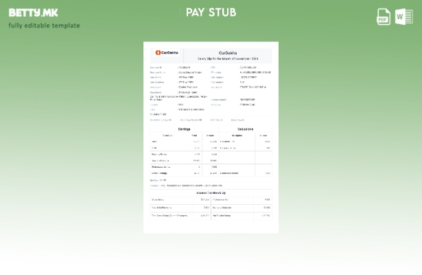 Модерен стил шаблон за уплатница CarDekho